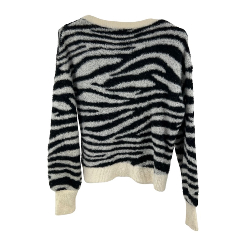 Express Zebra Print S Soft Sweater Fall Winter Ca… - image 3